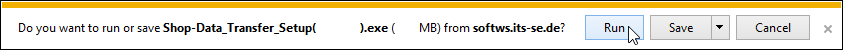 Shop-Data Transfer IE 11 download dialog 1