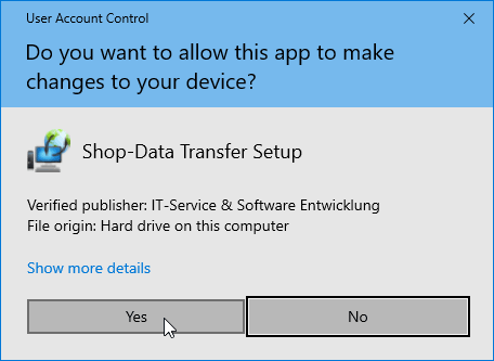 Shop-Data Transfer installation dialog 6