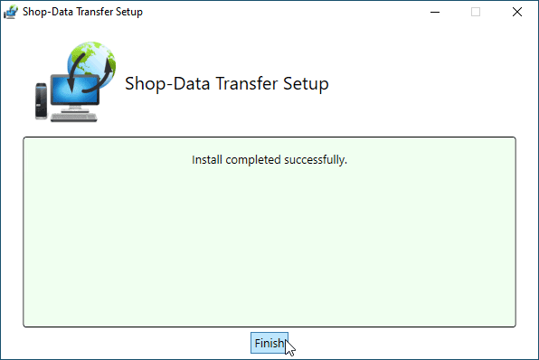 Shop-Data Transfer installation dialog 7